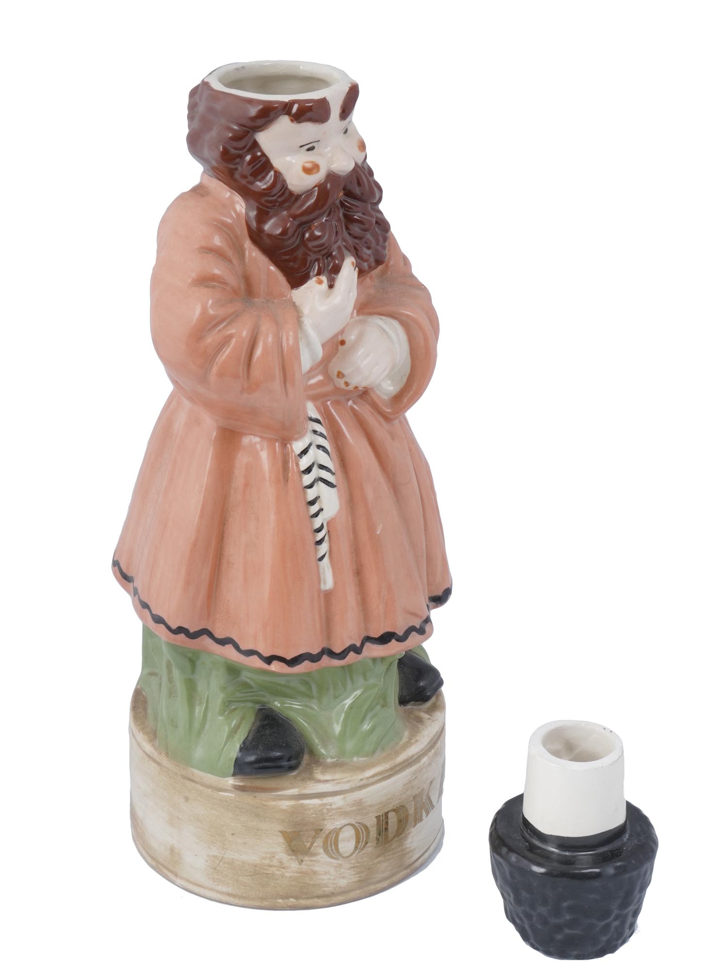 AN ALBERTAS RUSSIAN STYLE CERAMIC MAN VODKA DECANTER PIC-2